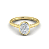 Singular Oval Bezel Engagement Ring