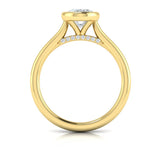 Singular Oval Bezel Engagement Ring
