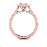 Horizon Solitaire Oval Bezel Engagement Ring