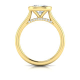 Horizon Solitaire Oval Bezel Engagement Ring