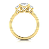 Tapestry Three Stone Emerald Cut Engagement Ring