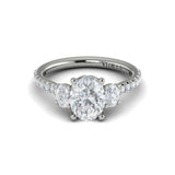 Tapestry Oval Trilogy Engagement Ring