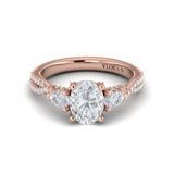 Brilliantly Entwined Three Stone Engagement Ring