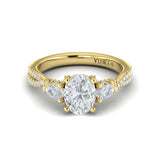Brilliantly Entwined Three Stone Engagement Ring