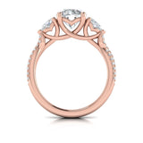 Entwined Three Stone Engagement Ring