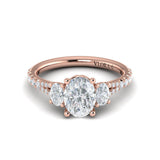 Embrace Oval Trilogy Engagement Ring