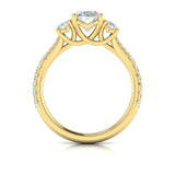 Embrace Oval Trilogy Engagement Ring