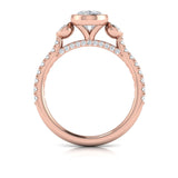 Trio Pear Bezel Engagement Ring
