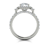 Harmony Trio Halo Engagement Ring