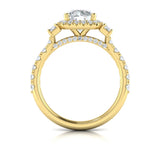 Harmony Trio Halo Engagement Ring