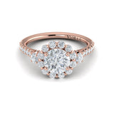 Enchanted Floral Halo Engagement Ring