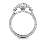 Enchanted Floral Halo Engagement Ring
