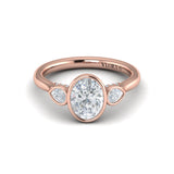 Streamlined Oval Bezel Engagement Ring