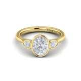 Streamlined Oval Bezel Engagement Ring