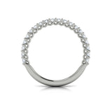 Matching Band for Interwoven Emerald Cut Three Stone Engagement Ring
