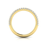 Matching Band for Solitaire Oval Engagement Ring with Hidden Halo