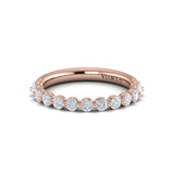 Matching Band for Classic Round Engagement Ring with Floating Diamond Band