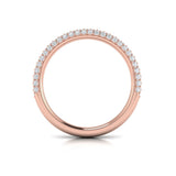 Matching Band for Shimmering Engagement Ring with Micropave Band