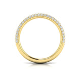 Matching Band for Shimmering Engagement Ring with Micropave Band