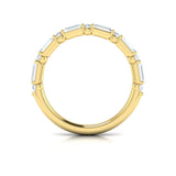 Matching Band for Daring Deco Emerald Cut Engagement Ring