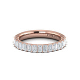 Matching Band for Eterna Oval Engagement Ring with Emerald Cut Band