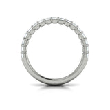 Matching Band for Eterna Oval Engagement Ring with Emerald Cut Band