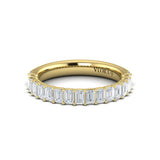 Matching Band for Eterna Oval Engagement Ring with Emerald Cut Band