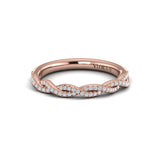 Matching Band for Twist Diamond Engagement Ring with Hidden Halo