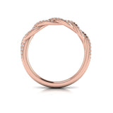Matching Band for Twist Diamond Engagement Ring with Hidden Halo