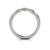 Matching Band for Twist Diamond Engagement Ring with Hidden Halo
