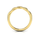Matching Band for Twist Diamond Engagement Ring with Hidden Halo
