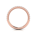 Matching Band for Cathedral Arch Double Halo Round Engagement Ring