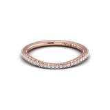Matching Band for Delicate Double Halo Engagement Ring with Split Shank