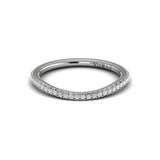 Matching Band for Delicate Double Halo Engagement Ring with Split Shank