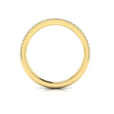 Matching Band for Delicate Double Halo Engagement Ring with Split Shank