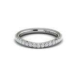 Matching Band for Elegant Halo Emerald Cut Engagement Ring