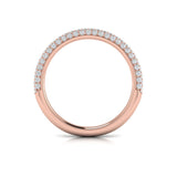 Matching Band for Shimmering Hidden Halo Engagement Ring with Micropave Band