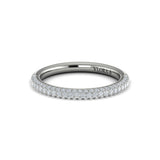 Matching Band for Shimmering Hidden Halo Engagement Ring with Micropave Band