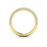 Matching Band for Shimmering Hidden Halo Engagement Ring with Micropave Band