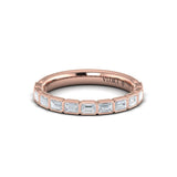 Matching Band for Bezeled Emerald Cut Engagement Ring