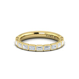 Matching Band for Bezeled Emerald Cut Engagement Ring