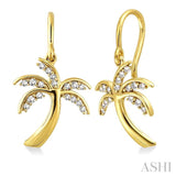 Palm Tree Diamond Fashion Earrings