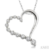 Heart Shape Half Journey Diamond Fashion Pendant