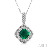 Gemstone & Diamond Pendant