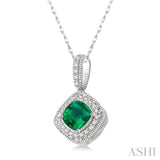 Gemstone & Diamond Pendant