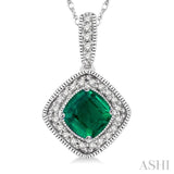 Gemstone & Diamond Pendant