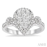 Pear Shape Lovebright Diamond Engagement Ring