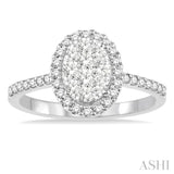 Oval Shape Lovebright Essential Diamond Engagement Ring