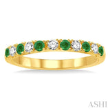 Gemstone & Diamond Wedding Band