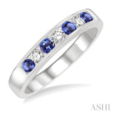 Gemstone & Diamond Wedding Band